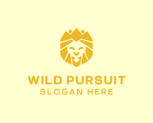 Golden Wild Lion logo design