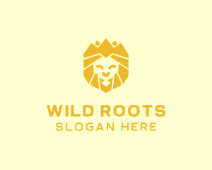 Golden Wild Lion logo design