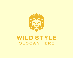 Golden Wild Lion logo design