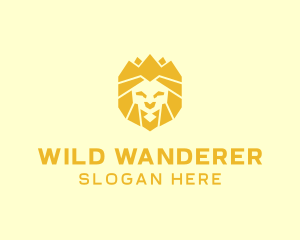 Golden Wild Lion logo design