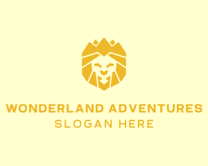 Golden Wild Lion logo design