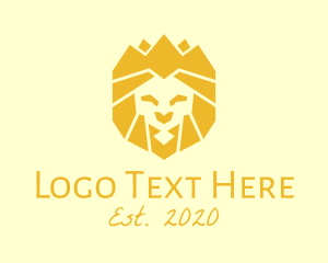 Safari Park - Golden Wild Lion logo design