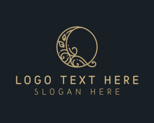 Gold - Elegant Decorative Letter Q logo design