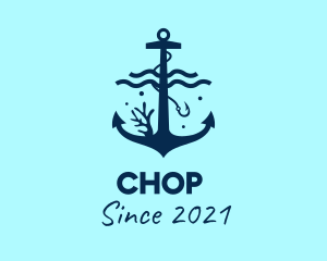 Port - Blue Sea Anchor logo design