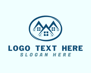 Teal - Village Houses Realty logo design