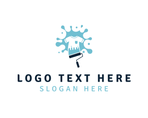 Printing - Paint Roller T-shirt logo design