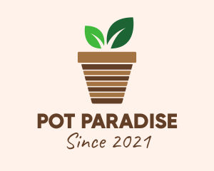 Pot - House Plant Pot logo design