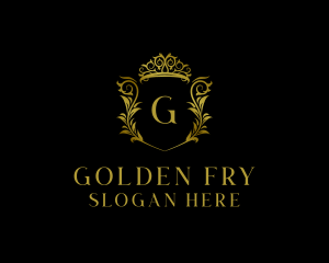 Golden Regal Crown logo design