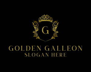 Golden Regal Crown logo design