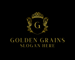 Golden Regal Crown logo design