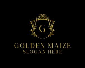 Golden Regal Crown logo design