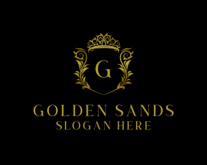 Golden Regal Crown logo design