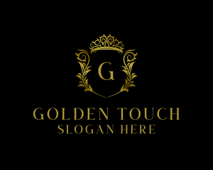 Golden Regal Crown logo design