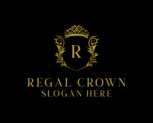 Golden Regal Crown logo design