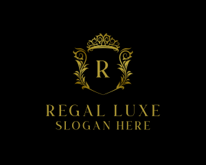 Golden Regal Crown logo design
