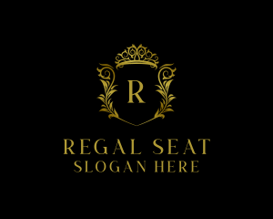 Golden Regal Crown logo design