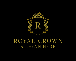 Golden Regal Crown logo design