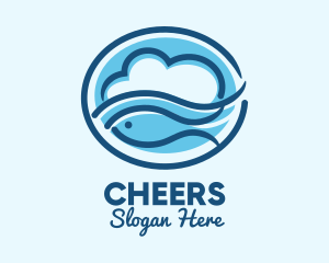 Aquarium - Ocean Fish Cloud logo design