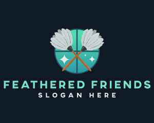 Feather Duster Cleaning logo design