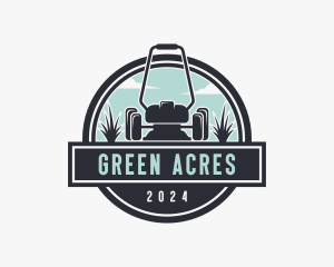 Mowing - Gardener Grass Cutting logo design