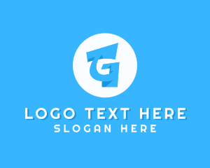 Blue - Funky Graffiti Letter G logo design