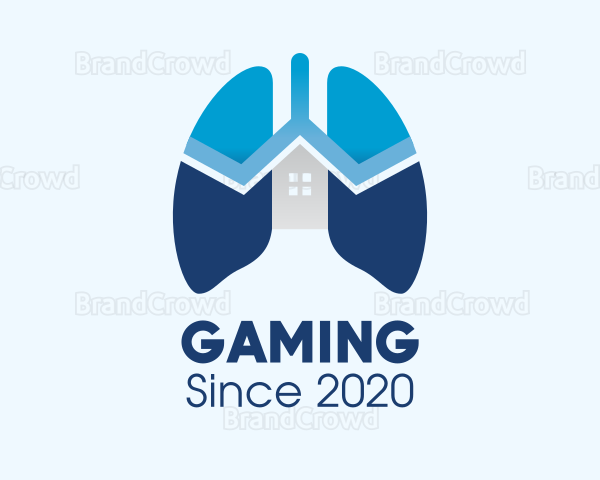 Blue Respiratory Lungs Clinic Logo