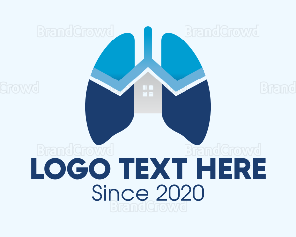 Blue Respiratory Lungs Clinic Logo