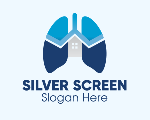 Blue Respiratory Lungs Clinic Logo