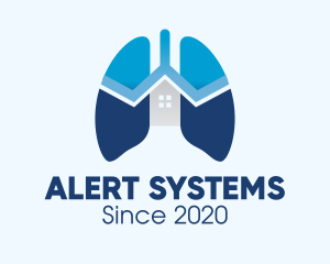 Blue Respiratory Lungs Clinic logo design