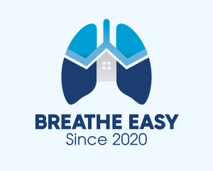 Bronchitis - Blue Respiratory Lungs Clinic logo design
