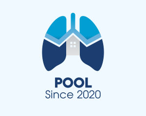 Clinic - Blue Respiratory Lungs Clinic logo design