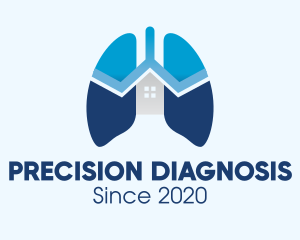 Diagnosis - Blue Respiratory Lungs Clinic logo design