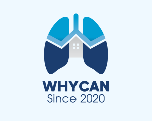 Lung Doctor - Blue Respiratory Lungs Clinic logo design