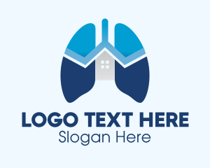 Blue Respiratory Lungs Clinic Logo