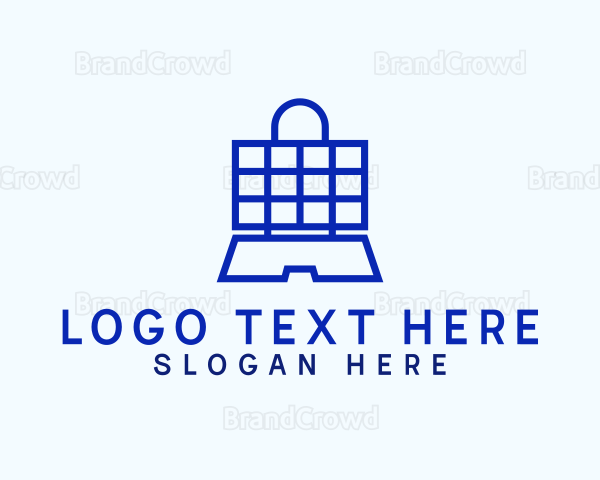 Shopping Bag Laptop Logo