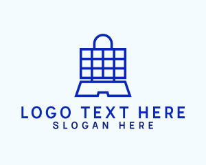 Presentation - Shopping Bag Laptop logo design