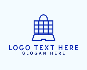 Shopping Bag - Shopping Bag Laptop logo design