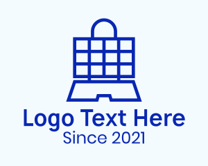 Shopping Bag - Shopping Bag Laptop logo design