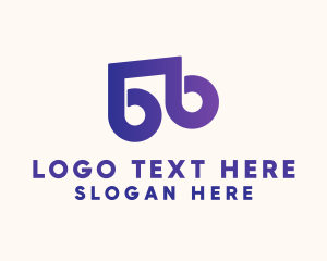 Time Signature - Purple Note Letter B logo design