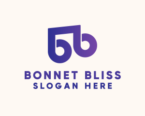 Purple Note Letter B logo design