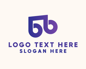 Tune - Purple Note Letter B logo design