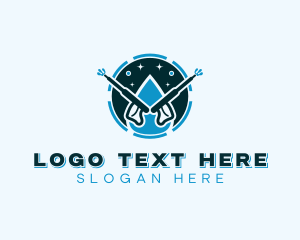 Clean - Pressure Washer Cleaning logo design