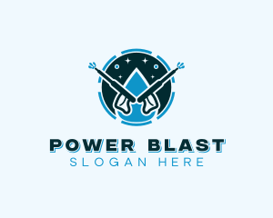 Pressure Washer Cleaning logo design