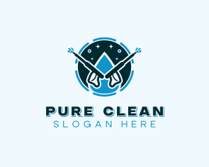 Pressure Washer Cleaning logo design