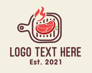 Fast Food - Steak Grill Pan logo design