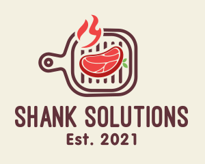Shank - Steak Grill Pan logo design