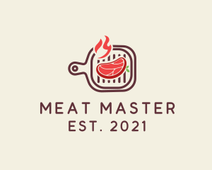 Steak Grill Pan  logo design