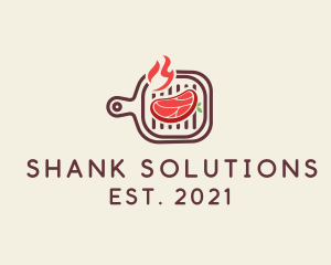 Steak Grill Pan  logo design