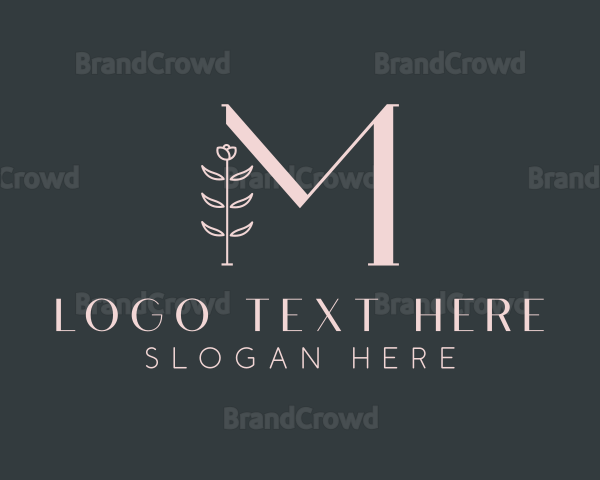 Floral Boutique Letter M Logo