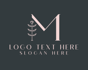 Floral - Botanical Spa Letter M logo design